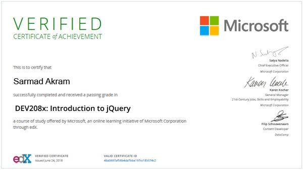 jQuery Microsoft