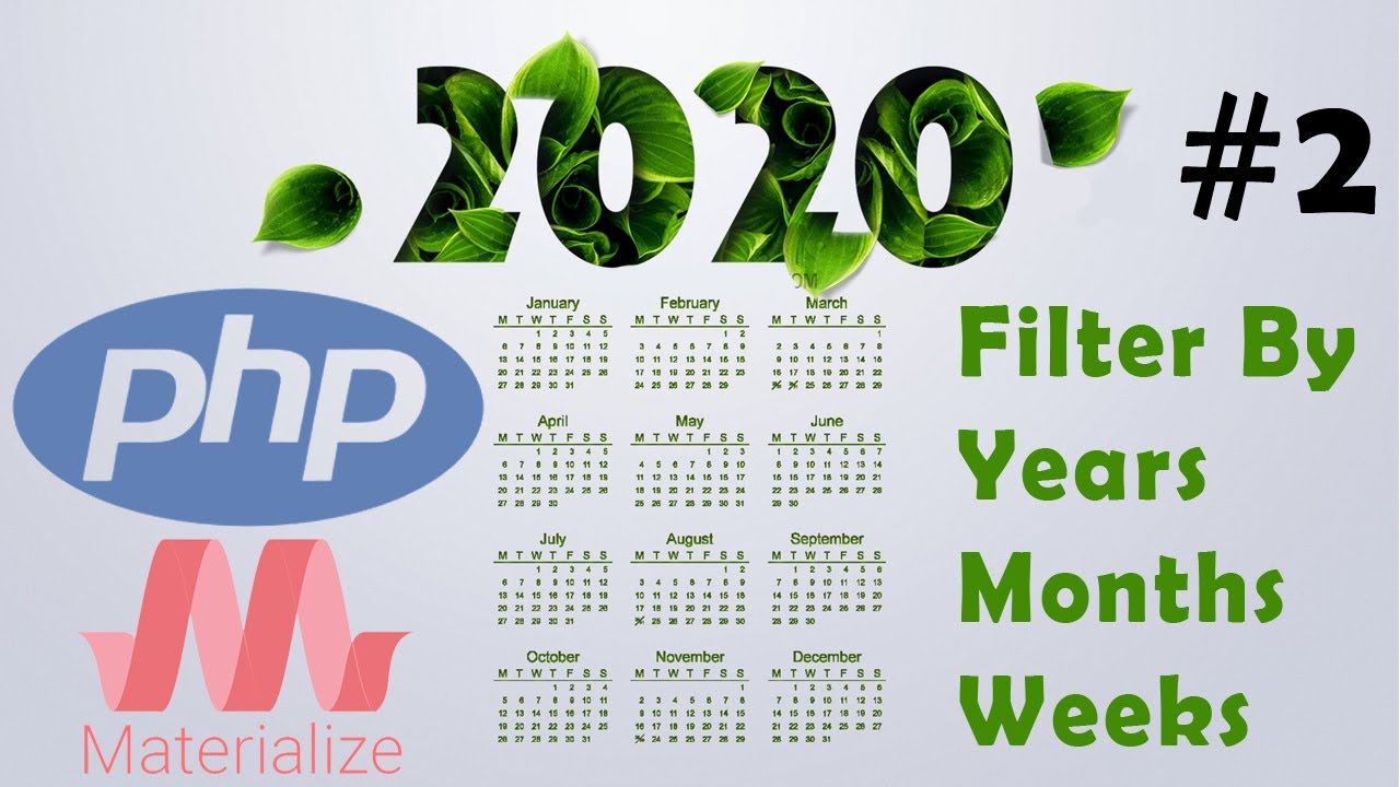 HOW TO MAKE A CALENDAR SCRIPT WITH PHP WITH FILTERS BY WEEK MONTH YEAR MATERIALIZE 2 STARTING MONDAY