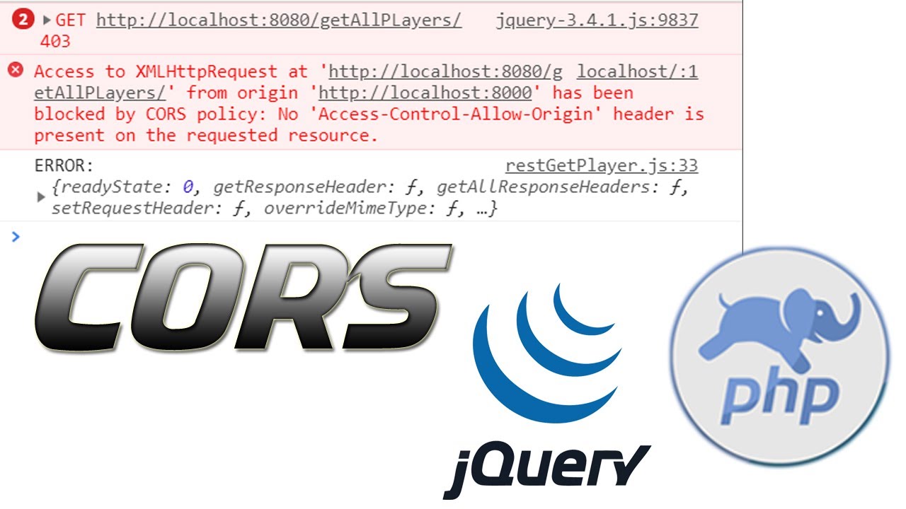 How To Fix Solve CORS Access Control Allow Origin Cross Domain js jQuery Use Json Data With php Headers