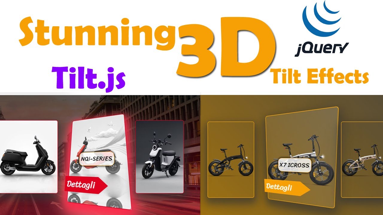 How To Make Stunning 3D Tilt Effects Parallax With jQuery Javascript tilt.js Plugin With Examples